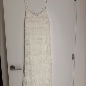 OAK + FORT White Textured Maxi Dress